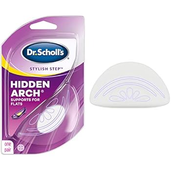 Dr. Scholl's HIDDEN ARCH SUPPORTS for Flats (One Size) // Discreet Supports with Soft Gel Comfortably Support Arches to Prevent Arch Pain often Associated with Flat, Weak, Fallen or High arches
