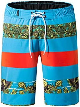 yijiamaoyiyouxia swimwear Men's Shorts Swim Trunks Colortful Striped Surfing Running Swimming Watershort with Lining