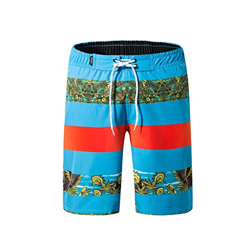 yijiamaoyiyouxia swimwear Men's Shorts Swim Trunks Colortful Striped Surfing Running Swimming Watershort with Lining