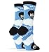 JYinstyle Women's Novelty Crew Socks, Exclusive Funny Socks for Bob Ross, Crazy Silly Socks, Happy Clouds