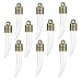 Tinksky Mini Clear Glass Jars Bottles， Mini Empty Glass Chili Vials Charms Wish Bottles Pendant - 10pcs (Clear)