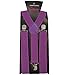 Suspenders - Solid Purple Adjustable Braces with Silver Clips by CoverYourHair