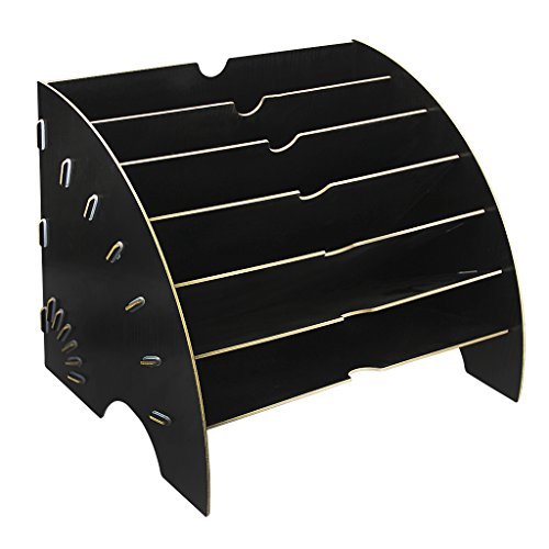 Multi-Functional Wooden Desktop Organizer Detachable Storage Box File Shelf Folder DIY Desk Tidy Sta
