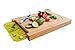 SimPrium - Premium Bamboo Cutting Board with Drip Groove and Plastic Tray for Easy Waste Removal & Faster Food Prep Time - Larger Work Surface Area - Anti-Microbial - Food Safe - 15x10