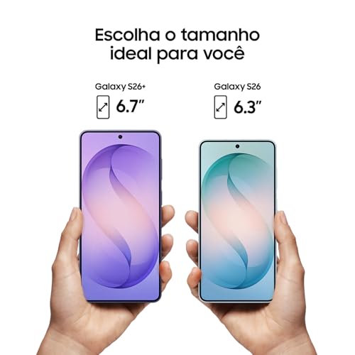 Celular Samsung Galaxy S26+ 5G, 256GB, 12GB RAM, Câmera Tripla de 50+12+10, Tela Grande de 6.7" - Violeta