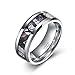 Men's Tungsten Camouflage Hunting Inlay Ring Winter Branch Wedding Band 6mm 8mm