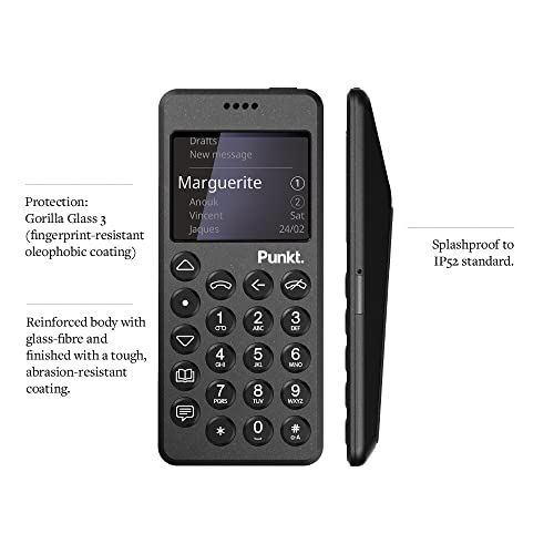 Punkt. MP02 New Generation 4G LTE Minimalist Mobile Phone for Calling