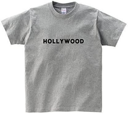 Amazon Tシャツ メンズ 半袖 おしゃれ ロゴt ハリウッド シンプル Hollywood 海外 クルーネック Uネック ユニセックス 男女兼用 プリントtシャツ Tシャツ カットソー 通販