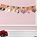 28Pcs Map of The Soul Persona Banner Hanging Flags with 8 Meter String for Birthday Party Home Decoration