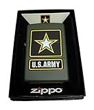 Zippo Custom Lighter - Green U.S. Army Black Star