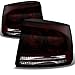 AKKON - For Dodge Charger Dark Red Tail Lights Brake Lamps Driver Left + Passenger Right Side Replacement