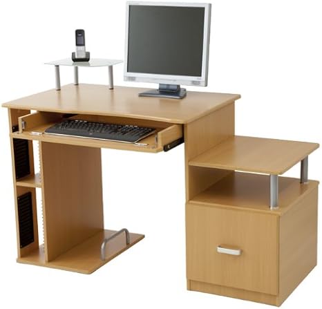 Bureau Informatique Pascal En 3 Couleurs Blanc Hetre Erable Amazon Fr Cuisine Maison
