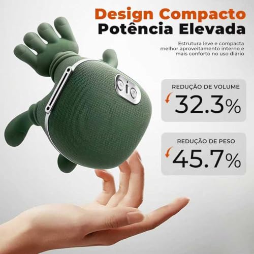 Massageador Elétrico para Pescoço e Ombros Deep 4D com Aquecimento Infravermelho,Recarregável, Silencioso e Portátil, Alívio de Dores e Tensões Musculares