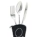 MayULike Camping Cutlery Utensils Set of Military Grade Stainless Steel Fork, Spoon and Knife (Black)
