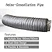 Hon&Guan 6'' Insulated Flexible Duct 4 FT Long, Gray Noise Reducer Hose Silencer for Inline Duct Fan of Air Conditioner HVAC Ventilation System.