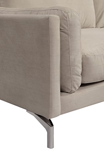 Elle Decor Remi Sofa, Fabric, Cream