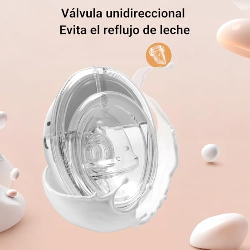 JESWO Extractor de Leche Electrico portatil, Extractor de Leche Manos Libres Recargable, 4 Modos y 9 Niveles, Pantalla LED, Ultra Silenciosa y Sin Dolor, con Flange de 27mm, 24mm, 21mm