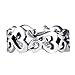 Chuvora 925 Sterling Silver Om Ohm Aum Symbol High Polished Finish Band Ring - Size 6