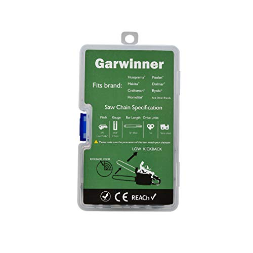 Garwinner 16-Inch Chainsaw-Chain with 56 Drive Links 3/8" Pitch Semi Chisel for Husqvarna Poulan Homelite Ryobi Worx Oregon Chainsaw Pack of 1 - Thumbnail 2