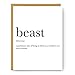 Beast definition - Unframed art print poster or greeting card