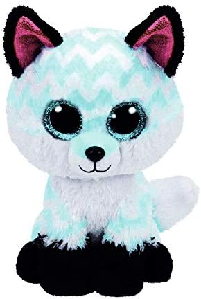 Claires Girls Ty Beanie Boo Small Piper The Chevron Fox Plush Toy In Whiteblack 6"