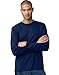 Hanes Cool DRI'Performance mens Long-Sleeve T-Shirt,Navy,Large
