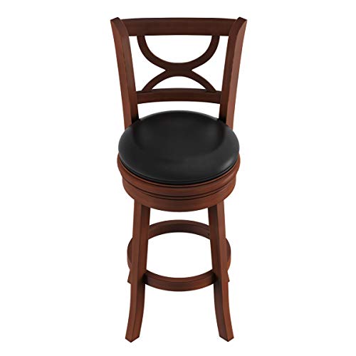 Lavish Home Hocker mit hoher Rückenlehne, 73,7 cm, Theken- oder Bar-Höhe, 360 Grad drehbarer Sitz, Kunstleder… – Bild 8