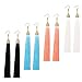 LOYALLOOK 1-3 Pairs Tassel Earrings Set Long Dangle Earrings for Women Black/Blue/Red Tassel (4 Pairs)