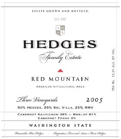 2005 Hedges Family Estate Red Mountain Red Blend 750 mL Wine