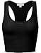 FPT Womens Basic Sleeveless Racerback Crop Tank Top BLACK M
