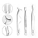 AUCH False Eyelashes Applicator Kit Fake Eyelash Placement Tools 3Pcs, Silver