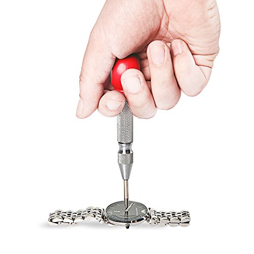 Stainless Steel Center Punch Set Automatic Hammer for Car Window Glasses break from Fujiwara (red)