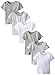Burt's Bees Baby Set of 6 100% Organic Cotton Short Sleeve Under Shirt Tees, Cloud/Heather Grey/Stripe, 24 Months