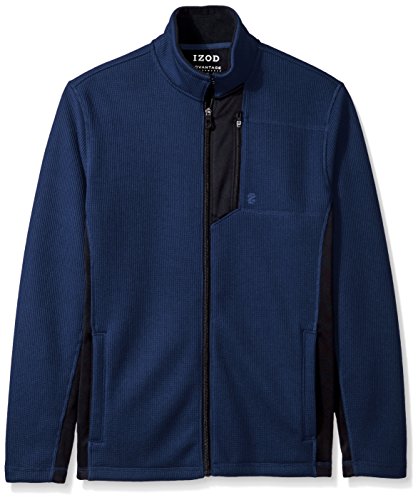 Izod men s performance shaker fleece jacket, estate blu…