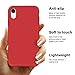 Anuck Case for iPhone XR Case 6.1 inch, Anti-Slip Liquid Silicone Gel Rubber Bumper Case with Soft Microfiber Lining Cushion Slim Hard Shell Shockproof Protective Case Cover - Red