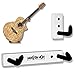 Angled Guitar Wall Hanger Display for Acoustic and Thick Body Guitars- White Finish
