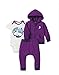 Lamaze Organic Baby Baby Infant Organic 3 Piece Hoodie Set, Purple, 6 Months