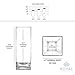 Royal Imports Flower Glass Vase Decorative Centerpiece for Home or Wedding - Tall Rectangle Shape, 14
