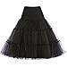 Women's Black Petticoat for 50s Dress Tutus Crinoline Underskirt 4X