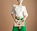 Ayliss Women Metallic Shiny Paillette Tie Waist Cincher Tassel Snake Skin Wide Belt