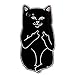 CHOCOCASE Apple iPhone 7 Plus Case Soft Silicone Black Middle Finger Cat Drop Resistant Cute Fun Cool Special 3D Cartoon Design For Girls Women Men