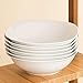 MALACASA Cereal Bowls, 19 OZ Porcelain Grey White Soup Bowls Set of 6, Large Ramen Bowls Dessert Bowls Ice Cream Bowl, Series Elisa