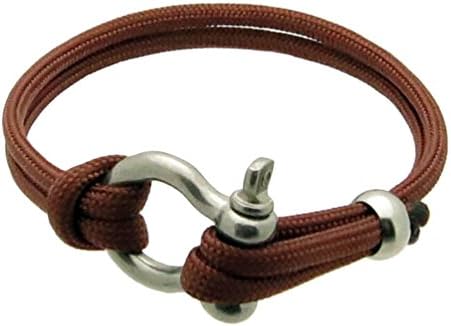 Brown Cinnamon Adjustable Shackle Nautical Bracelet