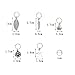 KeyZone 35 Pieces Hair Charms Hair Braid Rings Silver Star Leaves Rose Feather Shell Pendant Charms Rings Set Hair Clip Headband Accessories