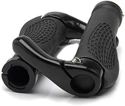 ASEOK Bicycle Handlebar Grips, Ergonomic Design Rubber MTB Mountain Bike Handlebar Grips With Bar Ends Horns, Comfortable Protector, Suitable for 22.2mm