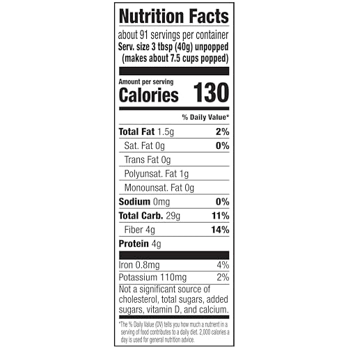 ORVILLE REDENBACHER’S GOURMET POPCORN KERNELS, ORIGINAL YELLOW, 8 LB.