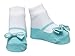 Baby Girl Socks with Mary Jane or Sneaker Shoe Look - Non-slip Gripper Soles - 3 or 6 Pairs - Soft Cotton