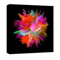 Canvas Wall Art Colorful Powder Canvas Prints Home Artwork Decoration for Living Room,Bedroom - 12x12 inches
