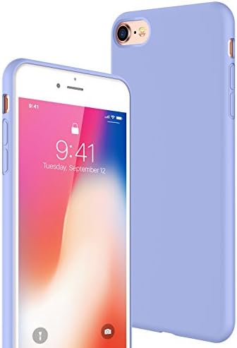 iPhone 7 Silicone Case, iPhone 8 Silicone Case, GearART Silicone Gel Rubber Case Shockproof Heavy Duty Protective Cover Case for Apple iPhone 8 / iPhone 7 [Support Wireless Charging] - Light Blue