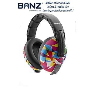 BANZ Mini Earmuffs, Geometric, Small